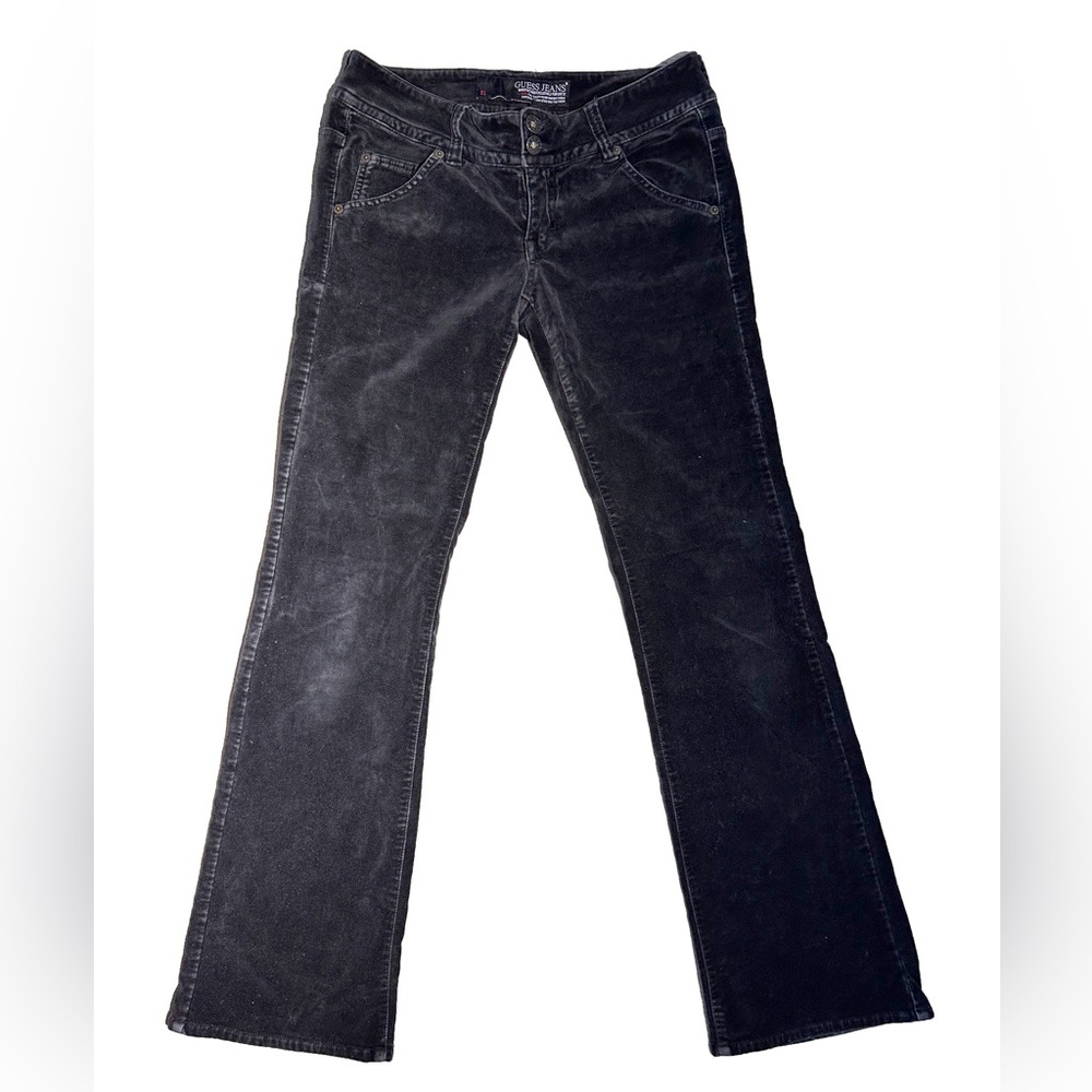 Guess Black Velvet Low-Rise Jeans